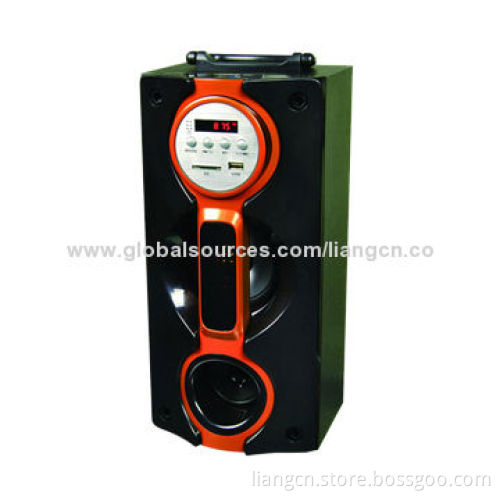 Newest, colorful design portable, wooden Bluetooth FM radio speaker, playing USB drive/SD card